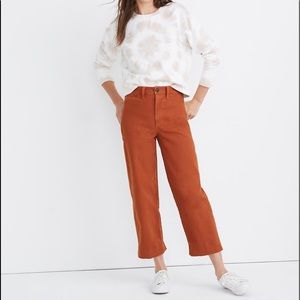 Madewell Slim Emmett Wide Leg Crop Pants in Warm Nutmeg size 24